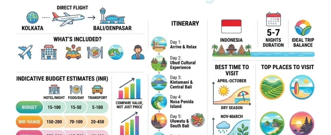Bali Tour Package from Kolkata: Epic Island Escape