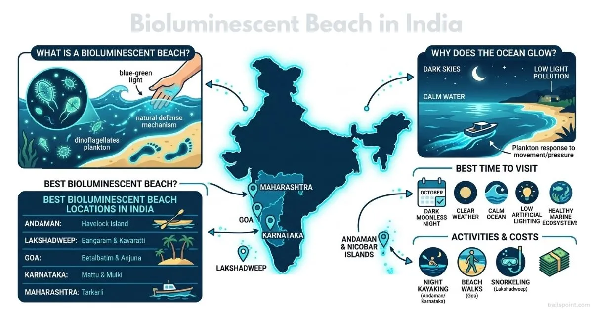 Bioluminescent Beach in India: A Magical Ocean Wonder