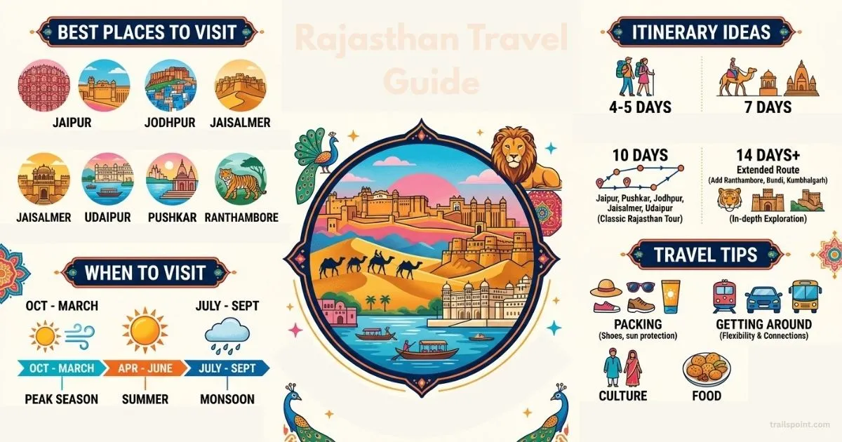 Rajasthan Travel Guide 2026: Places, Itinerary & Travel Tips