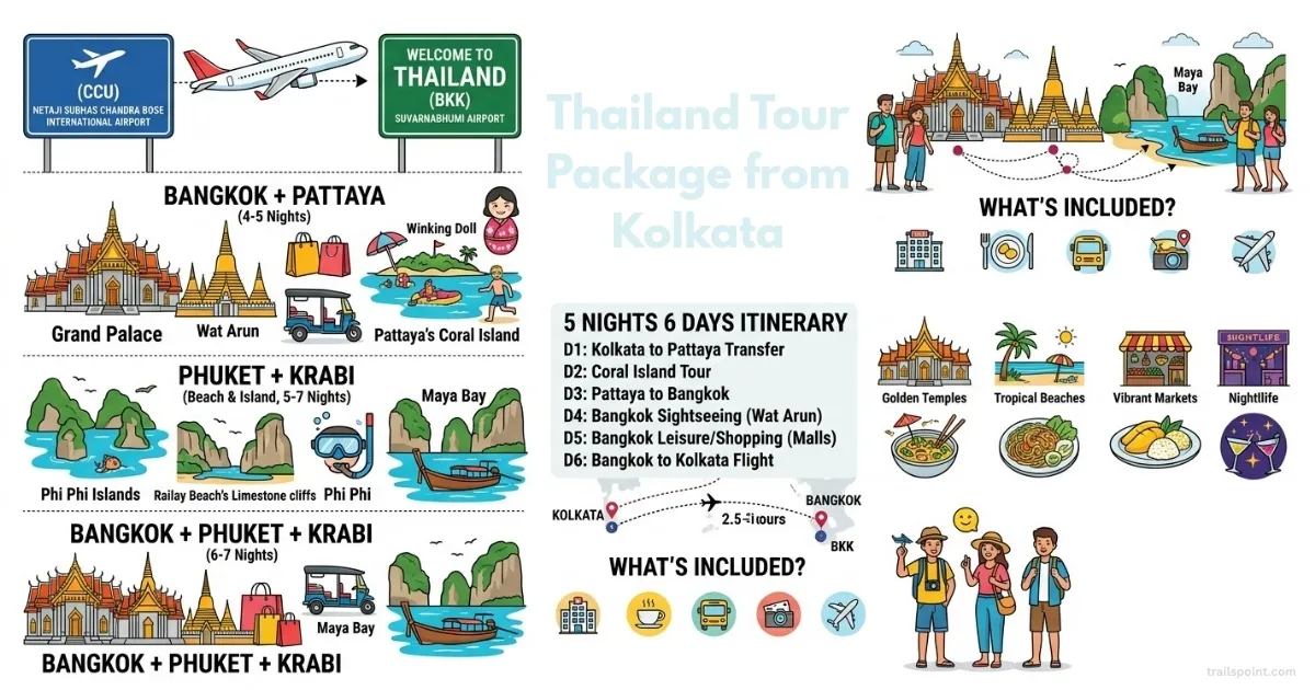 Thailand Tour Package from Kolkata: Ultimate Escape