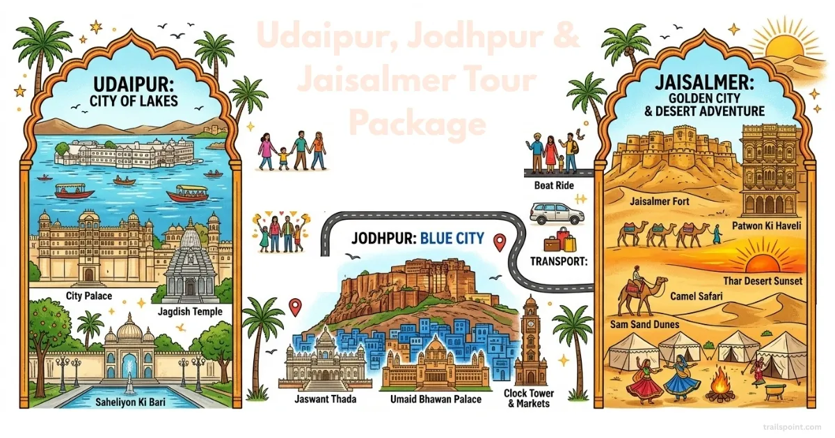 Udaipur, Jodhpur & Jaisalmer Tour Package: Royal Escape