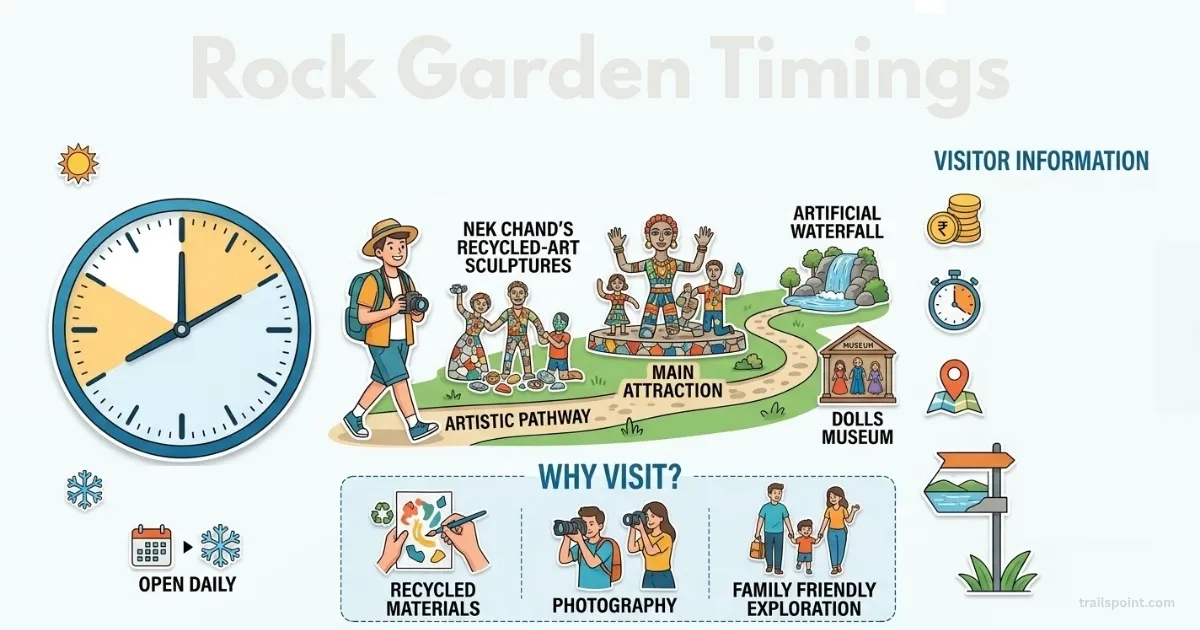 Rock Garden Chandigarh Timings Today: Entry Fee & Best Time
