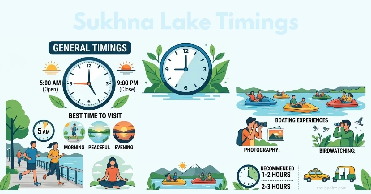 Sukhna Lake Timings: Opening, Closing & Boating Hours