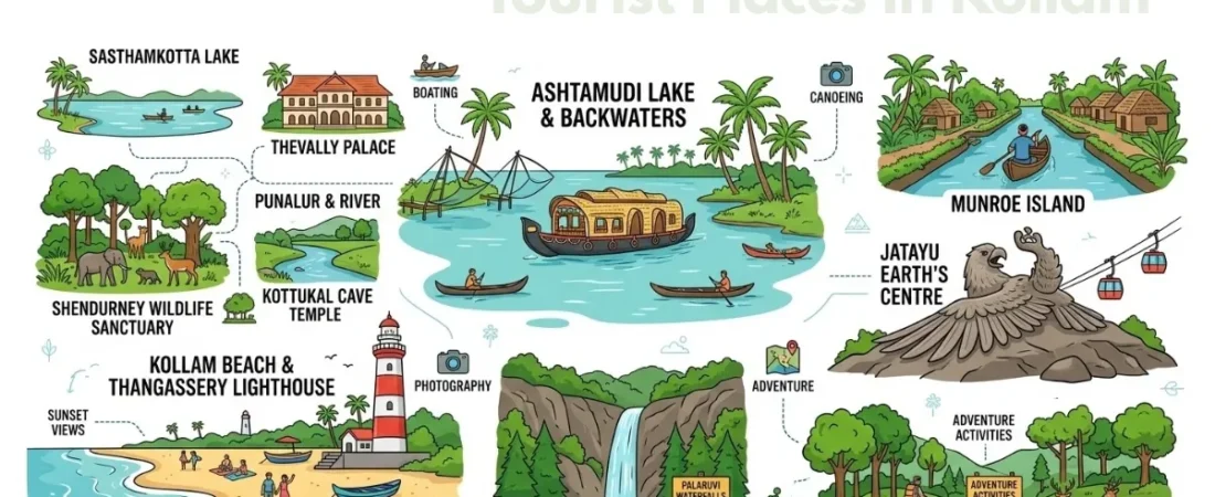 Tourist Places in Kollam: Amazing Kerala Travel Guide